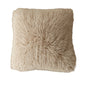 Beige  Fluffy Faux Fur Cushion Cover