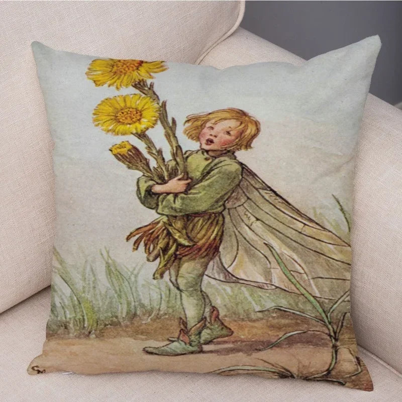 Children's Flower Fairies Cushion Covers 45cm x 45cm