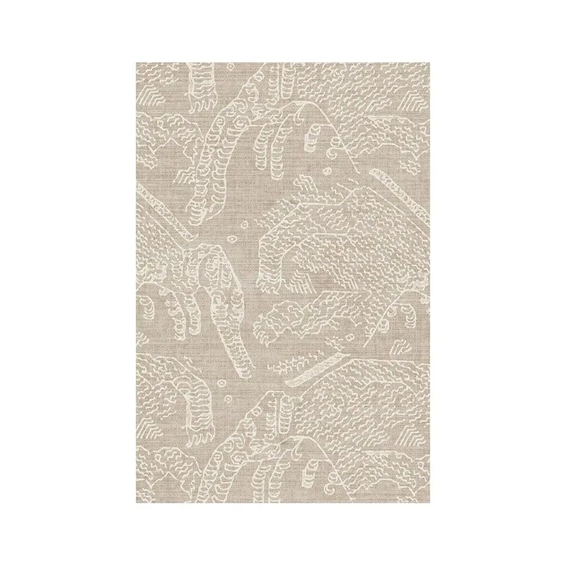 Beige & Off-white Abstract Tiger Patterned Rug