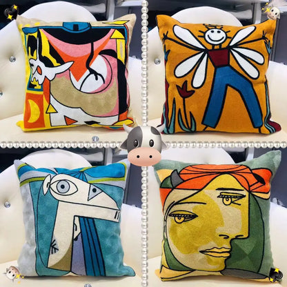 Picasso Embroidery Cushion Covers - 45cm x 45cm or 18in x 18in