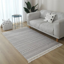 Geometric Nordic Cotton Livingroom Rugs With Fringe