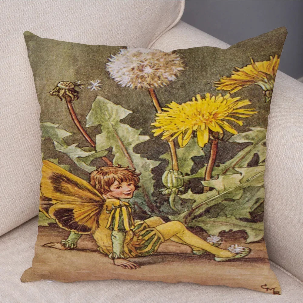 Children's Flower Fairies Cushion Covers 45cm x 45cm