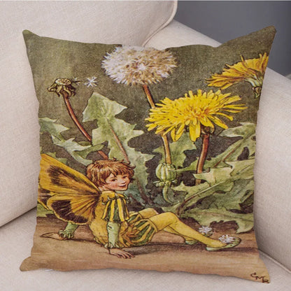 Children's Flower Fairies Cushion Covers 45cm x 45cm
