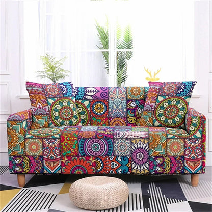 Boho Mandala Print Sofa Covers For 1 - 4 Seaters & L-Shaped Sofas