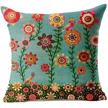 Turquoise Floral Cushion Covers 