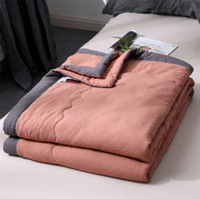 Salmon Plain Coloured Quilted Cotton Bedspreads / Sofa Throws