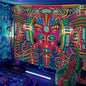 Psychedelic Neon UV Reactive Wall Hangings - For parties & Halloween