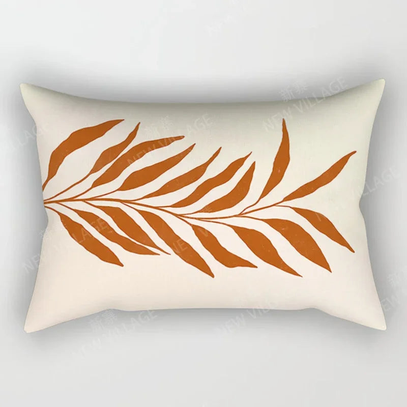 Arty Retro Floral Cushion Covers in Earthy Colours 30*50 cm
