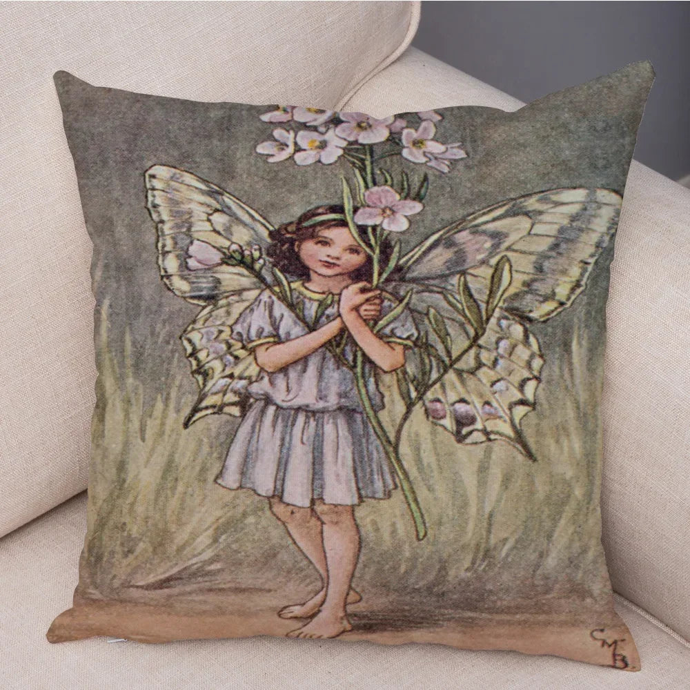 Children's Flower Fairies Cushion Covers 45cm x 45cm