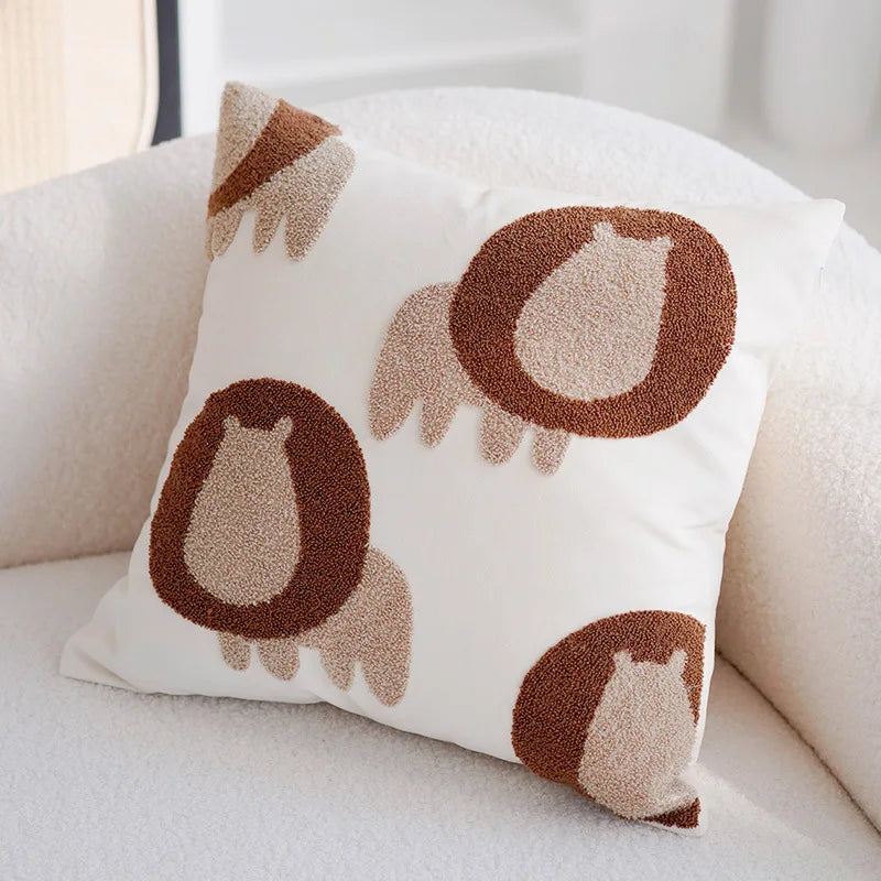Kids Tufted Lion Cushion Covers - 2 sizes