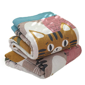 Cool Cats 100% Cotton Bedspread / Sofa Throw