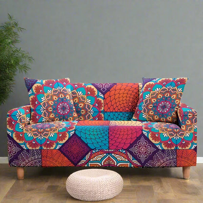 Boho Mandala Print Sofa Covers For 1 - 4 Seaters & L-Shaped Sofas