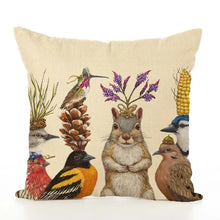 Fun Forest Animal Cushion Covers squirrel and birds