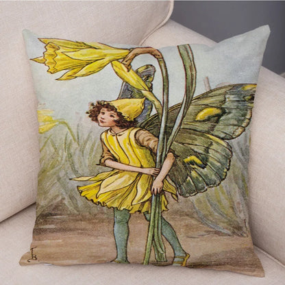 Children's Flower Fairies Cushion Covers 45cm x 45cm