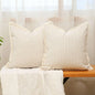 Countryhouse Striped Jacquard Tassel Cushion Covers