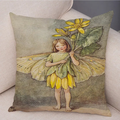 Children's Flower Fairies Cushion Covers 45cm x 45cm