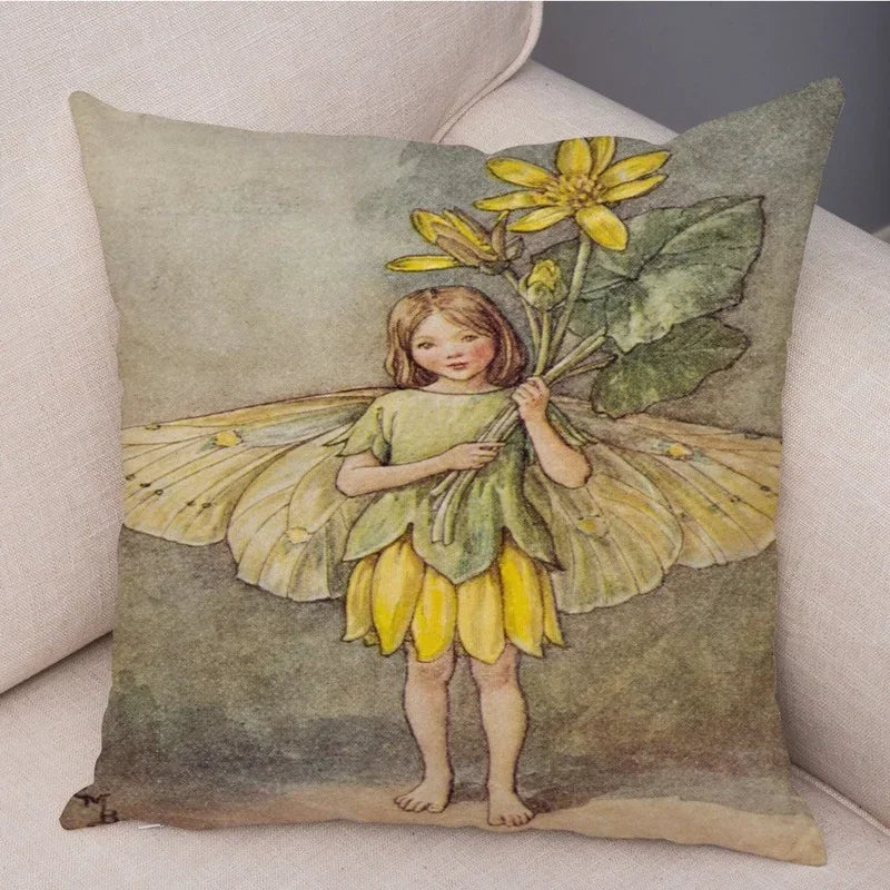 Children's Flower Fairies Cushion Covers 45cm x 45cm