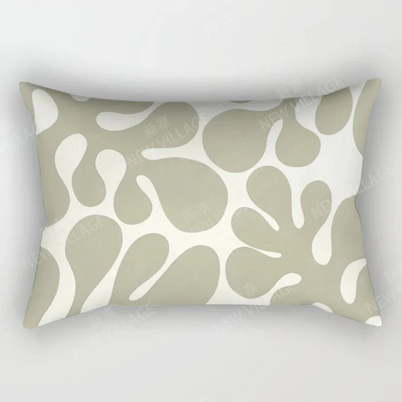 Arty Retro Floral Cushion Covers in Earthy Colours 30*50 cm