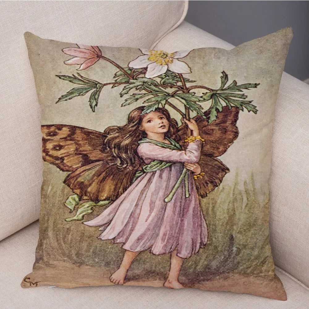 Children's Flower Fairies Cushion Covers 45cm x 45cm