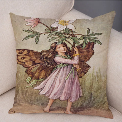 Children's Flower Fairies Cushion Covers 45cm x 45cm