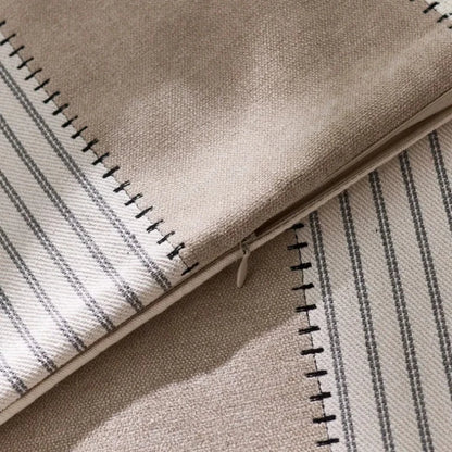 Cool Nordic Beige, Cream & Striped Cushion Covers - 2 Sizes