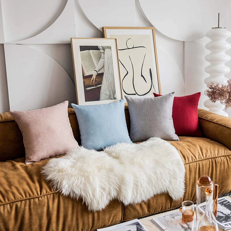 Scandinavian Cotton Linen Cushion Covers 18in x 18in (9 colours)