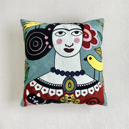 Frida Kahlo Embroidery Cushion Covers 18in x18in (45cm)
