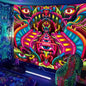 Psychedelic Neon UV Reactive Wall Hangings - For parties & Halloween