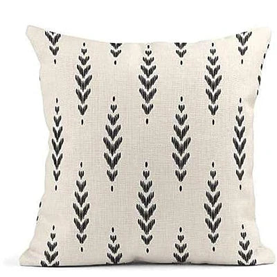 Bohemian Tribal Cushion Covers - Offwhite & Black