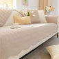 Beige Nordic Stylish Sofa Covers With Pretty Stitching (Non-Slip) With Backcover