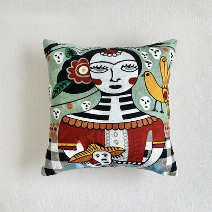 Frida Kahlo Embroidery Cushion Covers 18in x18in (45cm)