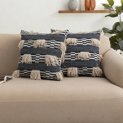 Retro Nordic Geometric Tufted Cushion Covers 45x45cm