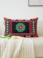 Black Cushion Cover With Colourful Ethnic Style Embroidery 12in x 20in