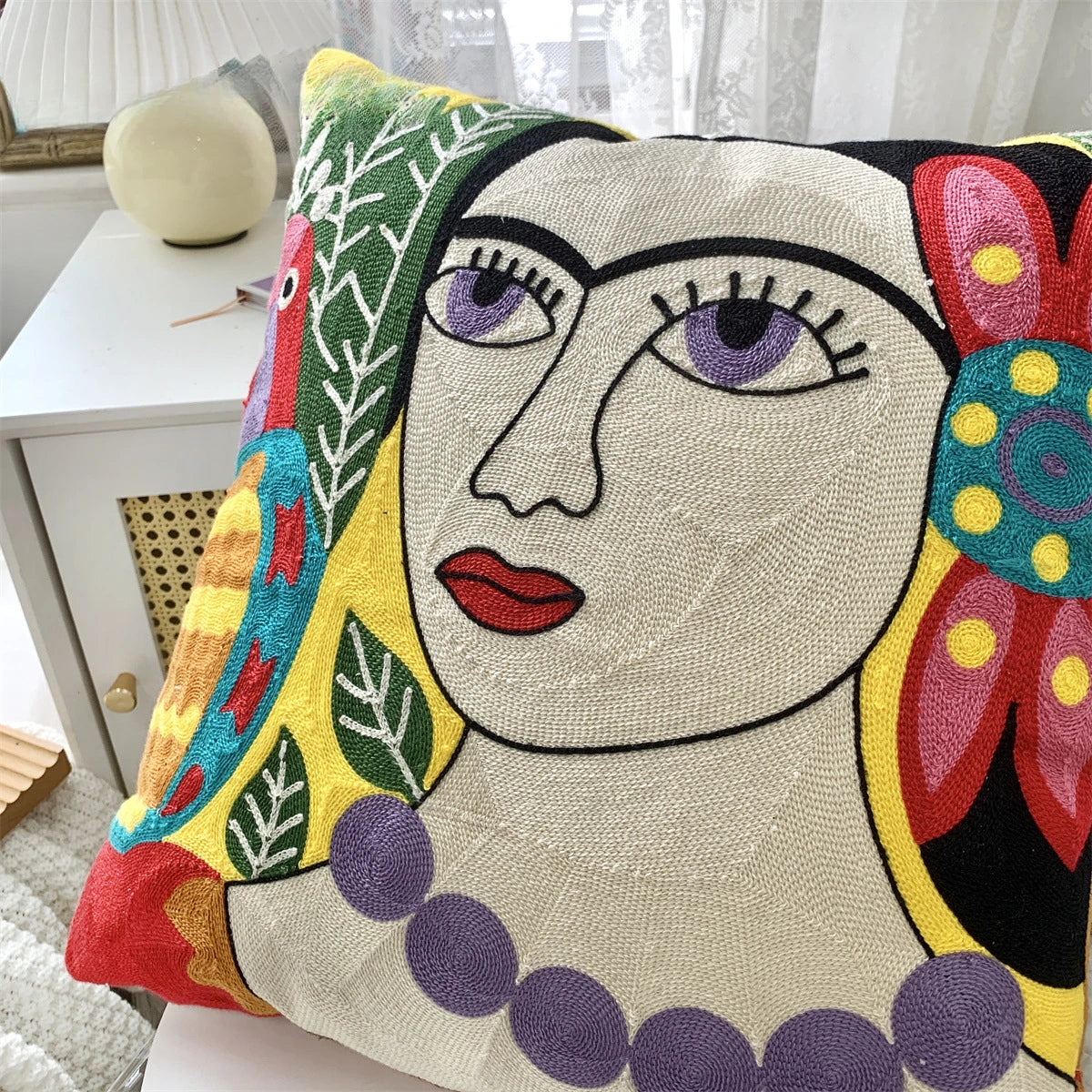 Frida Kahlo Embroidery Cushion Covers 18in x18in (45cm)