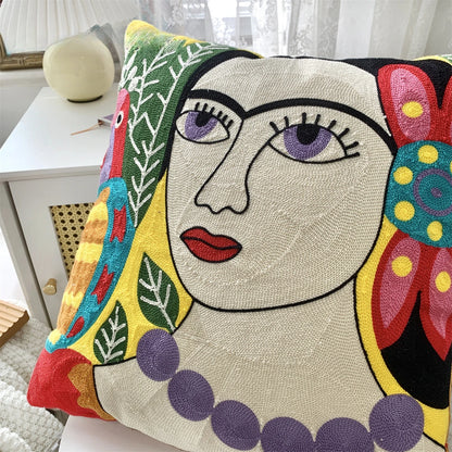Frida Kahlo Embroidery Cushion Covers 18in x18in (45cm)