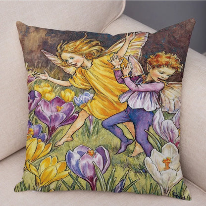 Children's Flower Fairies Cushion Covers 45cm x 45cm