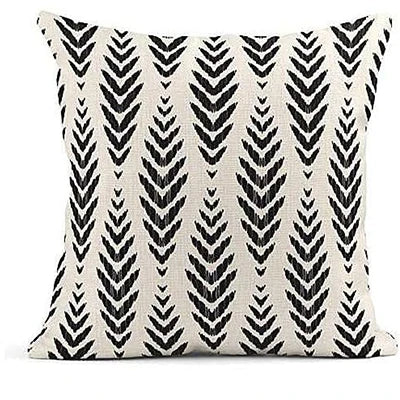 Bohemian Tribal Cushion Covers - Offwhite & Black