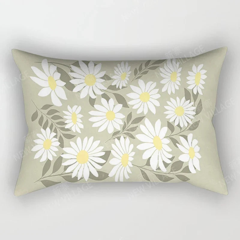 Arty Retro Floral Cushion Covers in Earthy Colours 30*50 cm