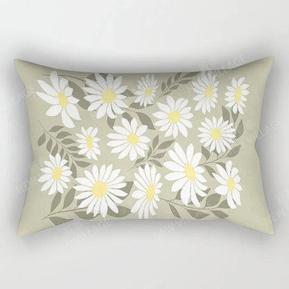 Arty Retro Floral Cushion Covers in Earthy Colours 30*50 cm
