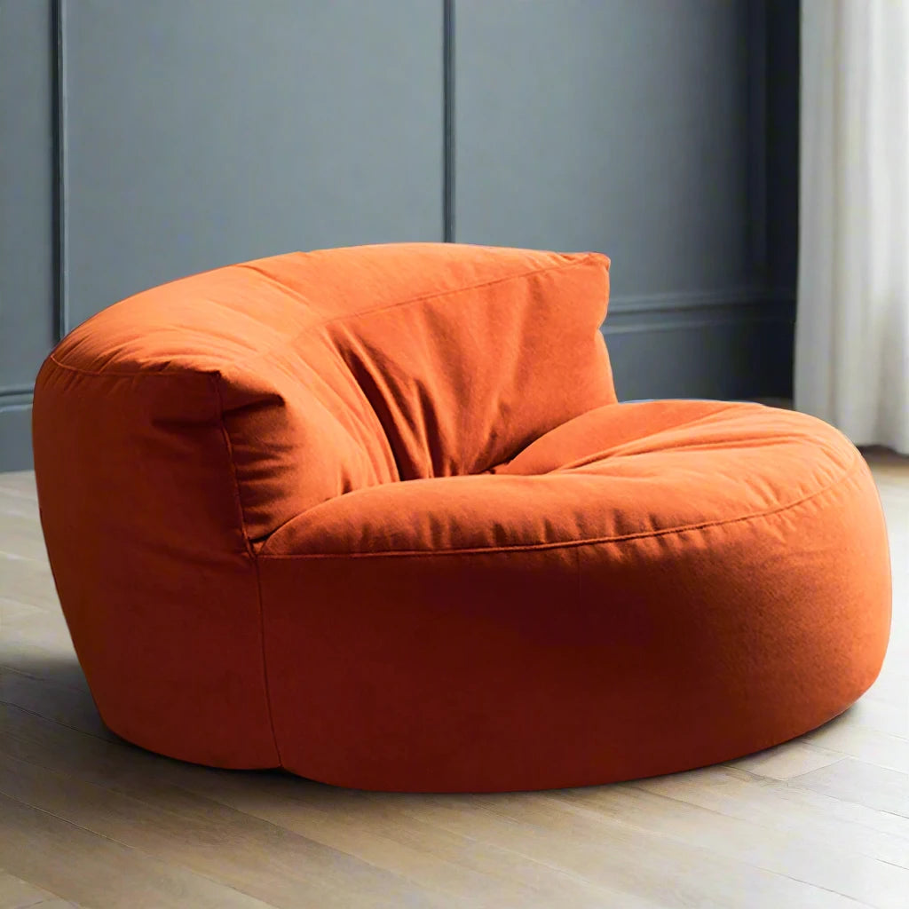 Orange Chic Bean Bag / Chillsack Cover with Back Support (Without filler)