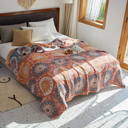 Boho Cotton Mandala Bedspreads / Sofathrows in Various Colours - King- & Queensize