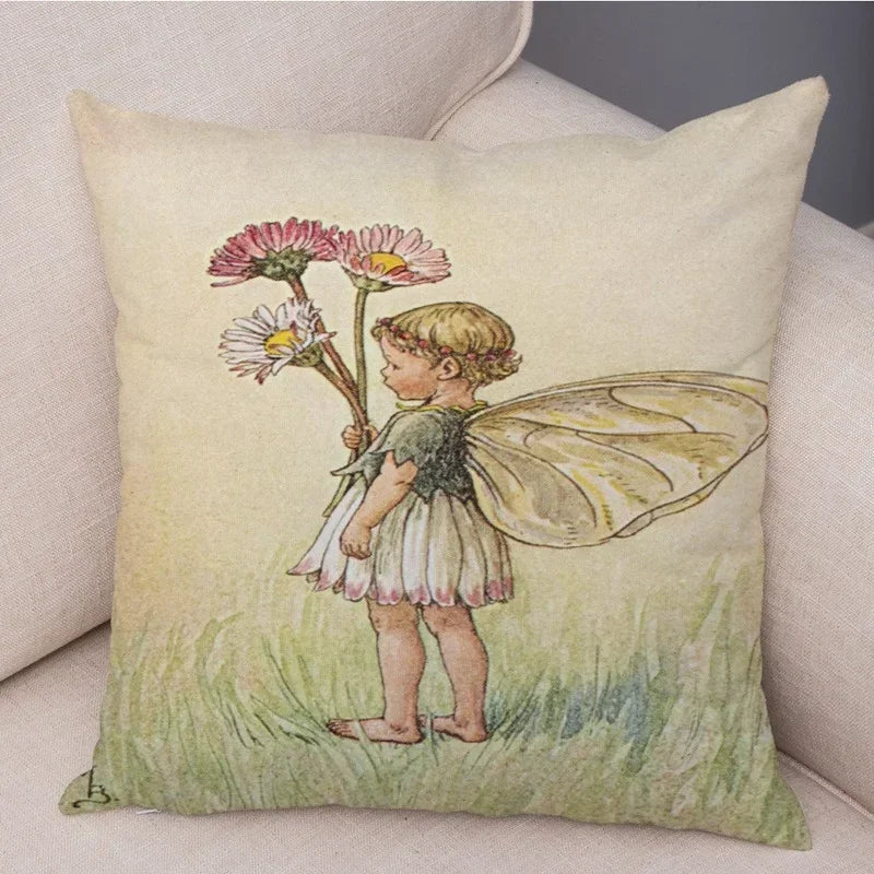 Children's Flower Fairies Cushion Covers 45cm x 45cm