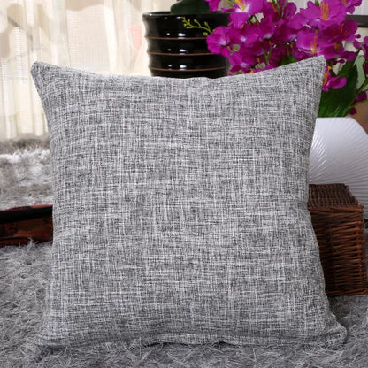 Grey Scandinavian Cotton Linen Cushion Covers 18in x 18in 