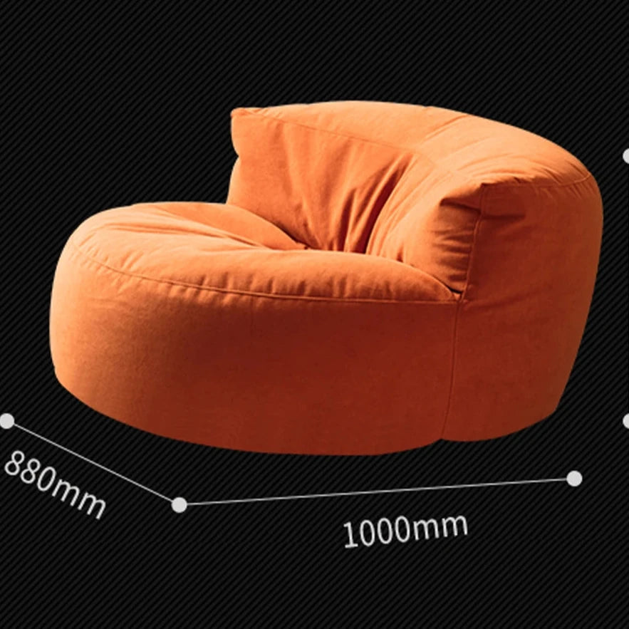 Orange Chic Bean Bag / Chillsack Cover with Back Support (Without filler)