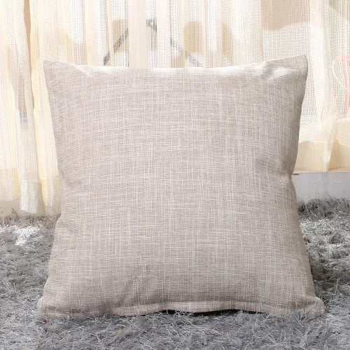 Cream Scandinavian Cotton Linen Cushion Covers 18in x 18in