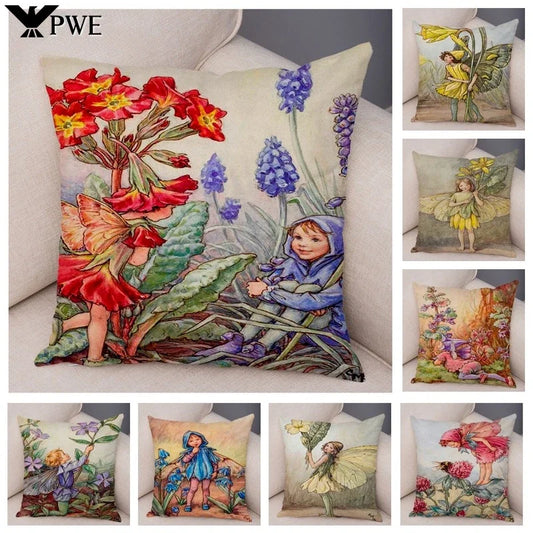 Children's Flower Fairies Cushion Covers 45cm x 45cm