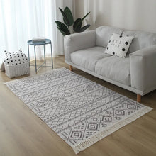 Geometric Nordic Cotton Livingroom Rugs With Fringe
