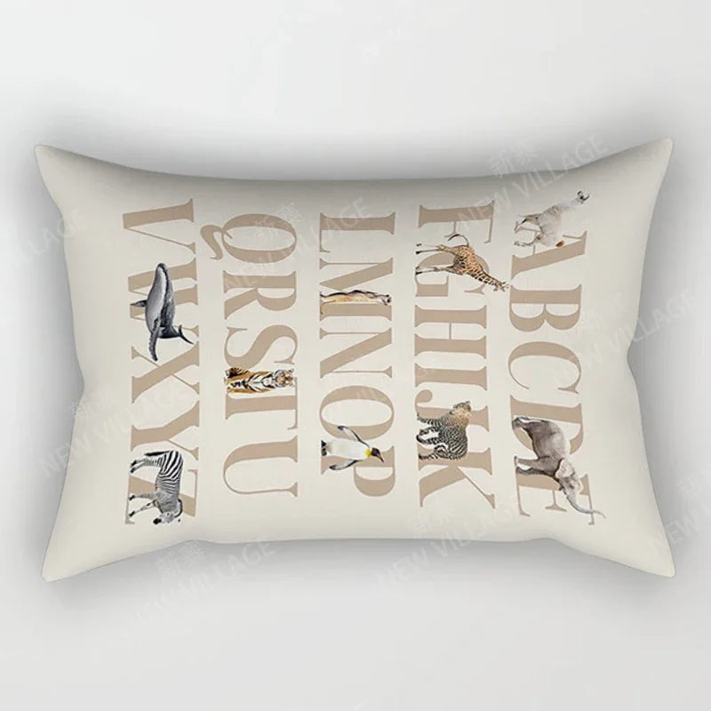 Arty Retro Floral Cushion Covers in Earthy Colours 30*50 cm