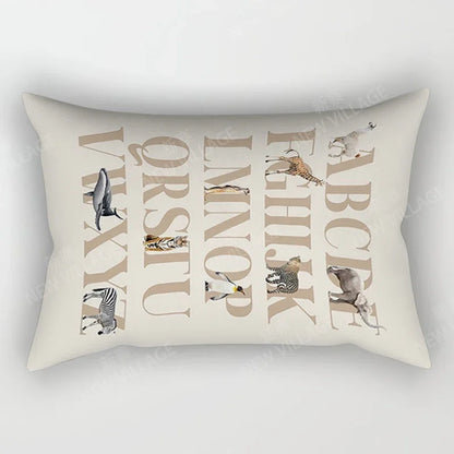 Arty Retro Floral Cushion Covers in Earthy Colours 30*50 cm