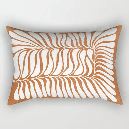 Arty Retro Floral Cushion Covers in Earthy Colours 30*50 cm